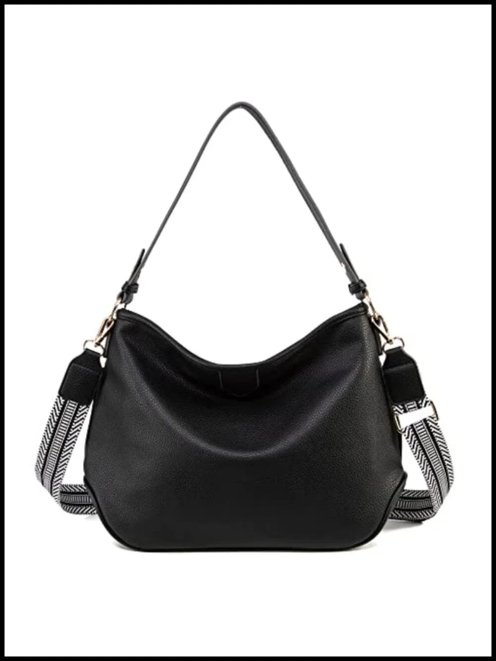 Montana West Medium Hobo Shoulder Bag Vegan Leather Detachable Strap Everyday